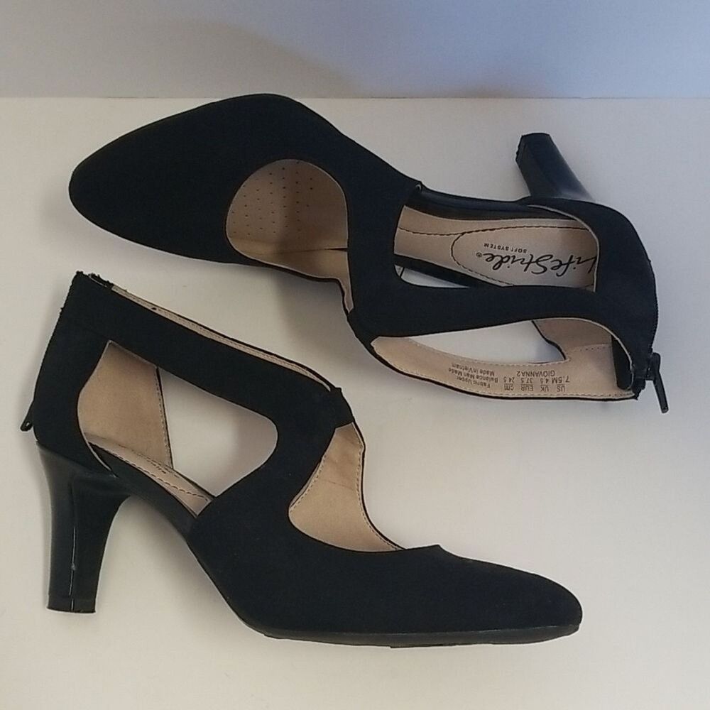 LifeStride Giovanna 3 Black Pumps - Pointed Toe Mary Jane Heels Size 7.5 - Picture 5 of 8
